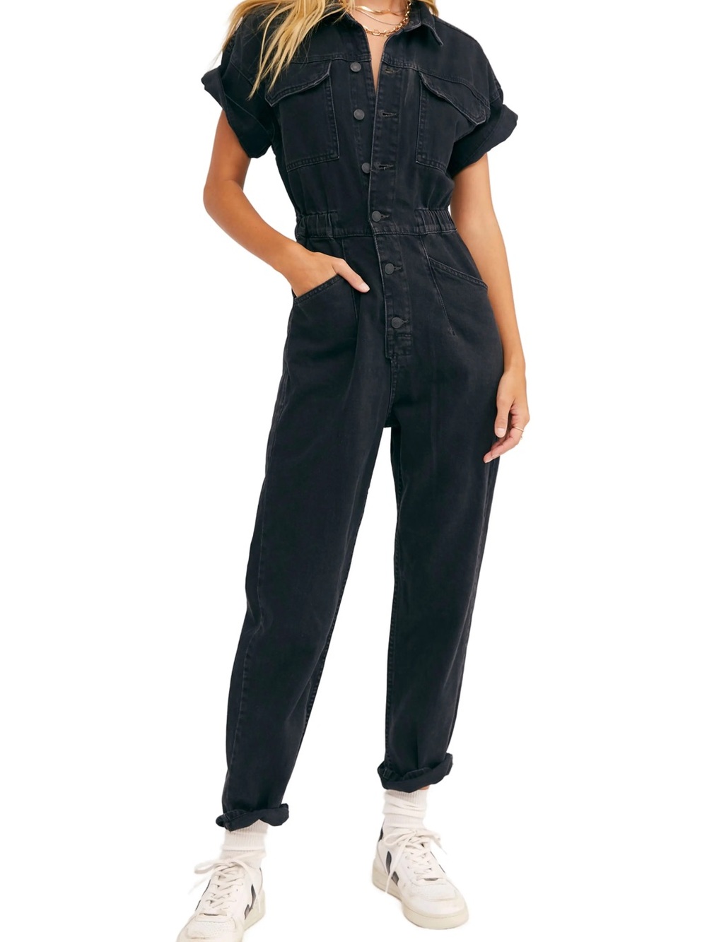 We the Free Marci Denim Jumpsuit